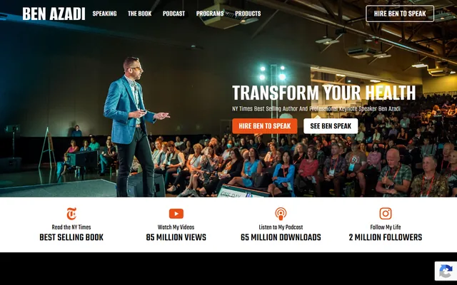 Ben Azadi: personal brand website, benazadi.com