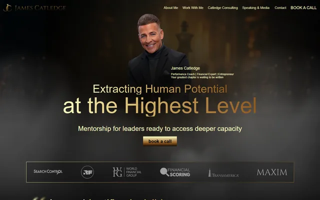 James Catledge: personal brand website, jamescatledge.com