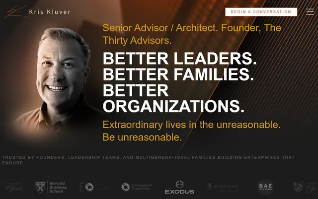 Kris Kluver: personal brand website, kriskluver.com