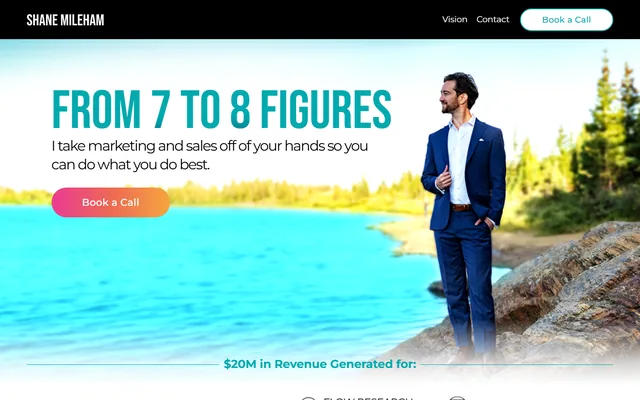 Shane Mileham: personal brand website, shanemileham.com