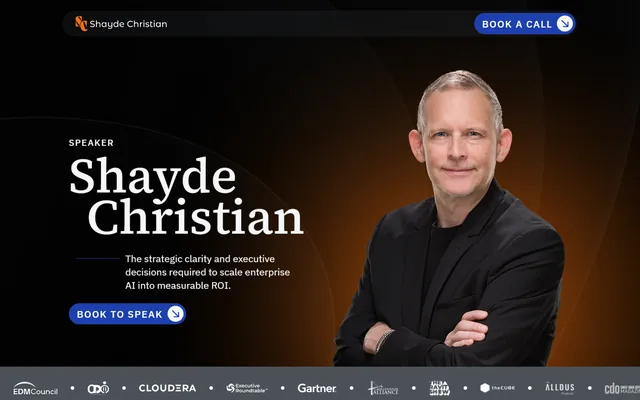 Shayde Christian: personal brand website, shaydechristian.com