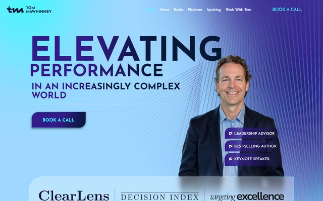 Tom Mawhinney: personal brand website, tommawhinney.io