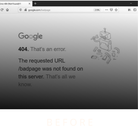 404 error
